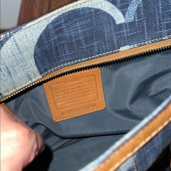 1651Stylish Coach Blue and Tan Women's Bag - Picture 8 of 8